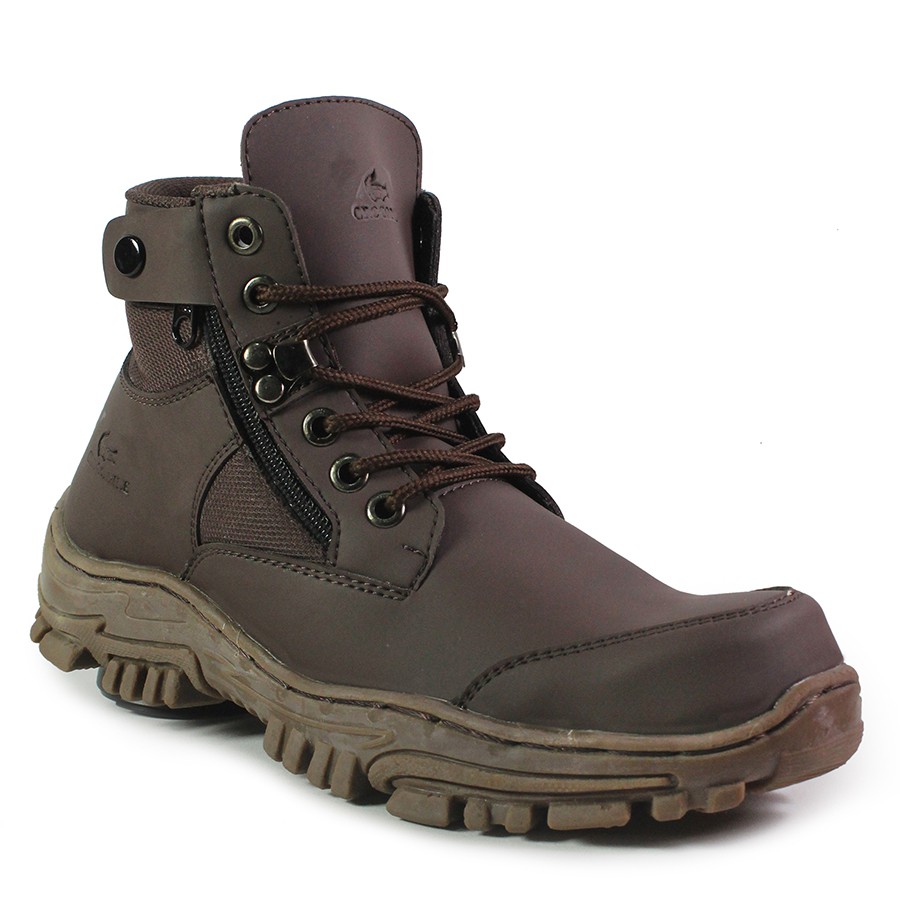 MS Shop - COD!! Sepatu Safety Boots Pria Crocodile Jointer PDL Sleting Bikers Outdoor Hiking Gunung