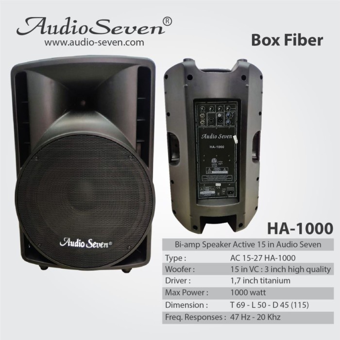 Speaker Aktif 15 Inch Audio Seven 15-27 HA-1000 Original no HUPER RCF