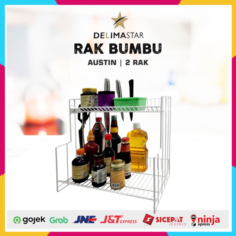 Delimaster Austin Rak Bumbu Dapur Susun 2 Dish Drainer Kitchen Shelf