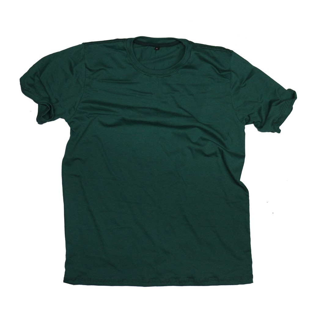 Kaos Polos Hijau Botol