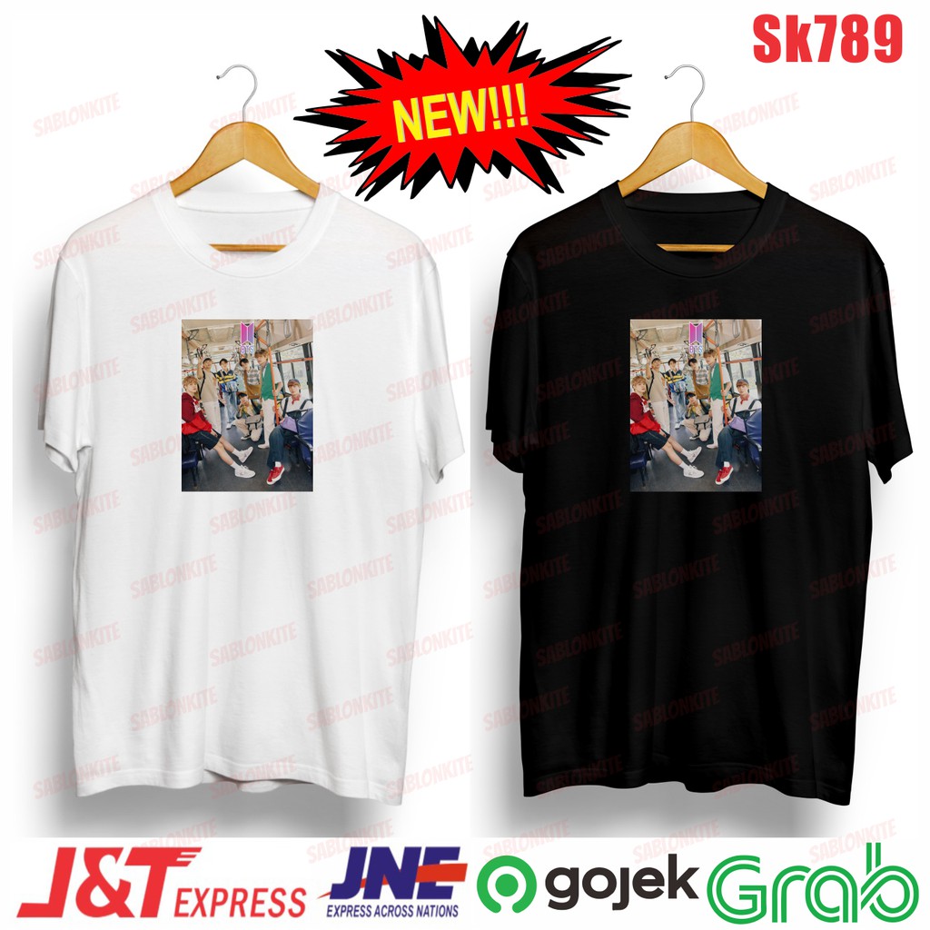 MURAH!!! KAOS KPOP MEMBER FULL AT BUS TRAIN SK789 UNISEX COMBED 30S