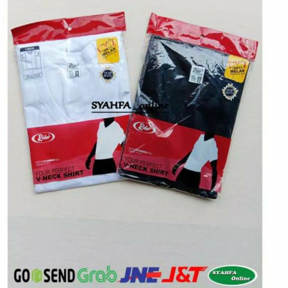 Lagi Tren - KAOS RIDER VNECK PUTIH | OBLONG RIDER | OBLONG PRIA | KAOS PUTIH
