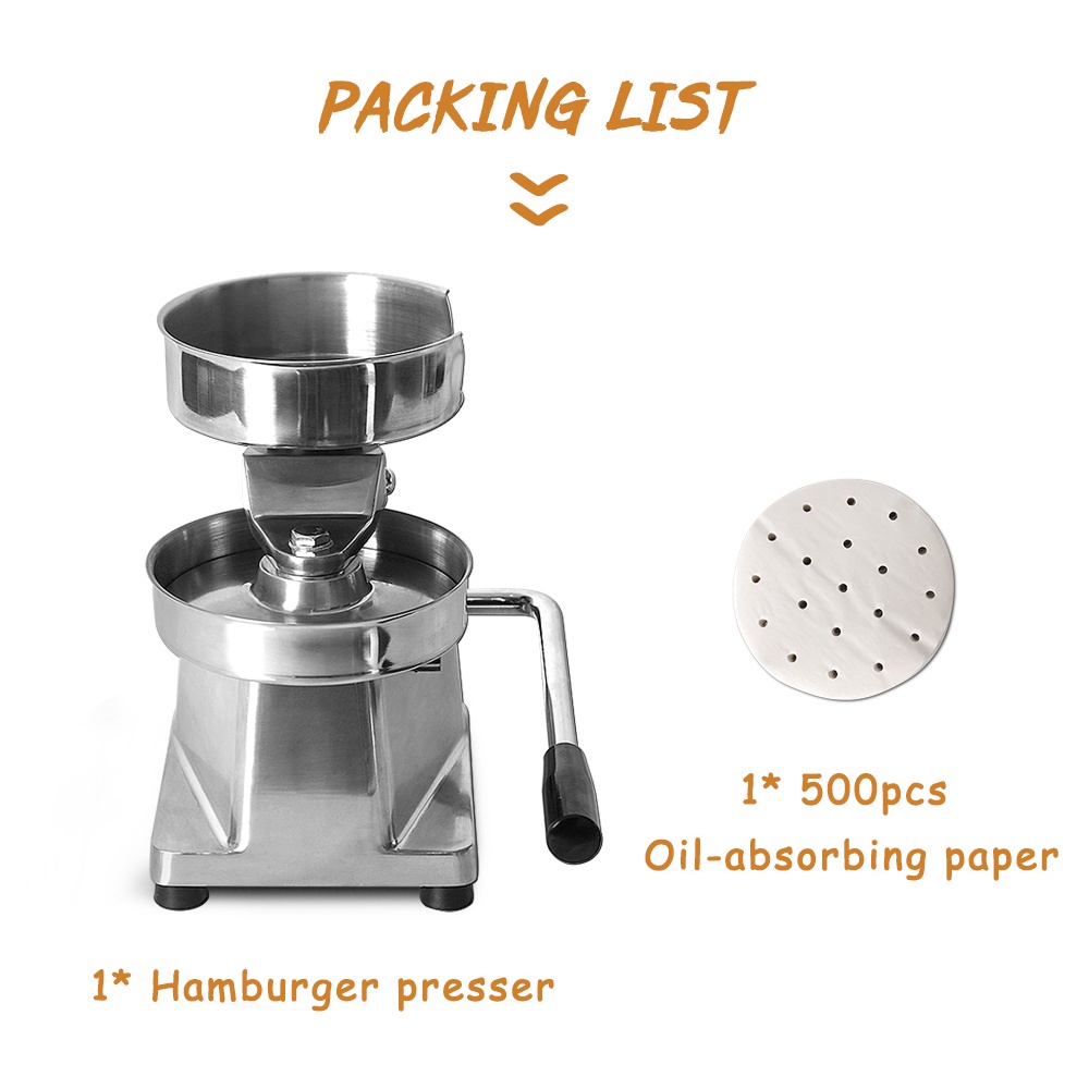 Mesin Pembuat Daging Hamburger Manual Bahan Stainless Steel