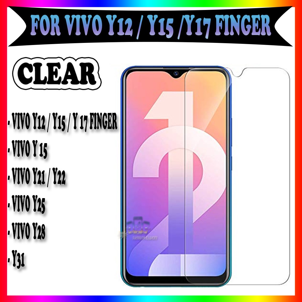 TEMPERED GLASS VIVO Y12 VIVO Y15 VIVO Y17 FINGER VIVO Y21 VIVO Y22 VIVO Y25 VIVO  Y28 VIVO Y31 ANTI GORES KACA TEMPER GLASS