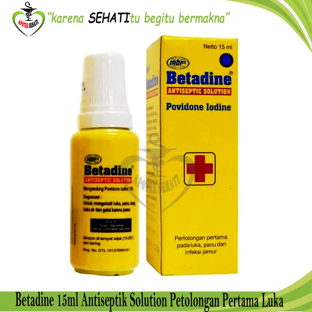 Betadine Cair Antiseptik Obat Luka Betadin Solution Obat Merah Semua Ukuran