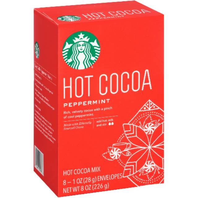 

STARBUCKS Peppermint Hot Cocoa Mix 28g x 8 Envelopes