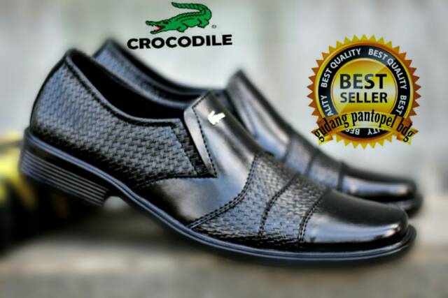 Sepatu Pria CROCODILE Pantofel Formal / SEPATU /SEPATU KERJA /SEPATU PRIA / PANTOFEL HITAM