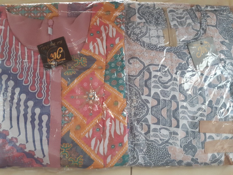 Tey-17 Batik Wanita Asj Sa Hrb026 Kenongo Kemeja Tosca Pendek