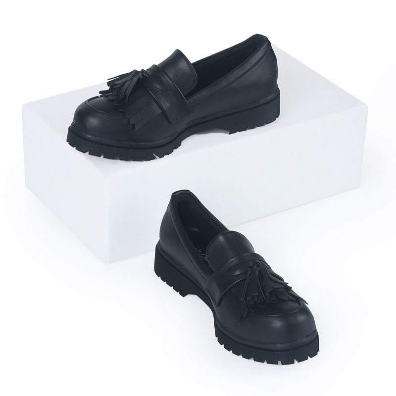 Sepatu Sneaker FLAT Balet Wanita Hitam Terbaru | Style Model Slip On | Sepatu Kerja Kantor Kasual Halus Kulit Kuat | Sepatu Cantik Kekinian Murah Promo COD | Sepatu Branded Lokal | Sepatu Penny Loafers Pantofel