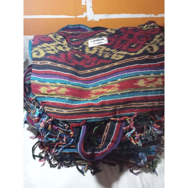 TAS SELEMPANG TENUN/TAS SELEMPANG ETNIK/TAS MURAH/TAS TENUN LOMBOK/TAS TENUN BALI
