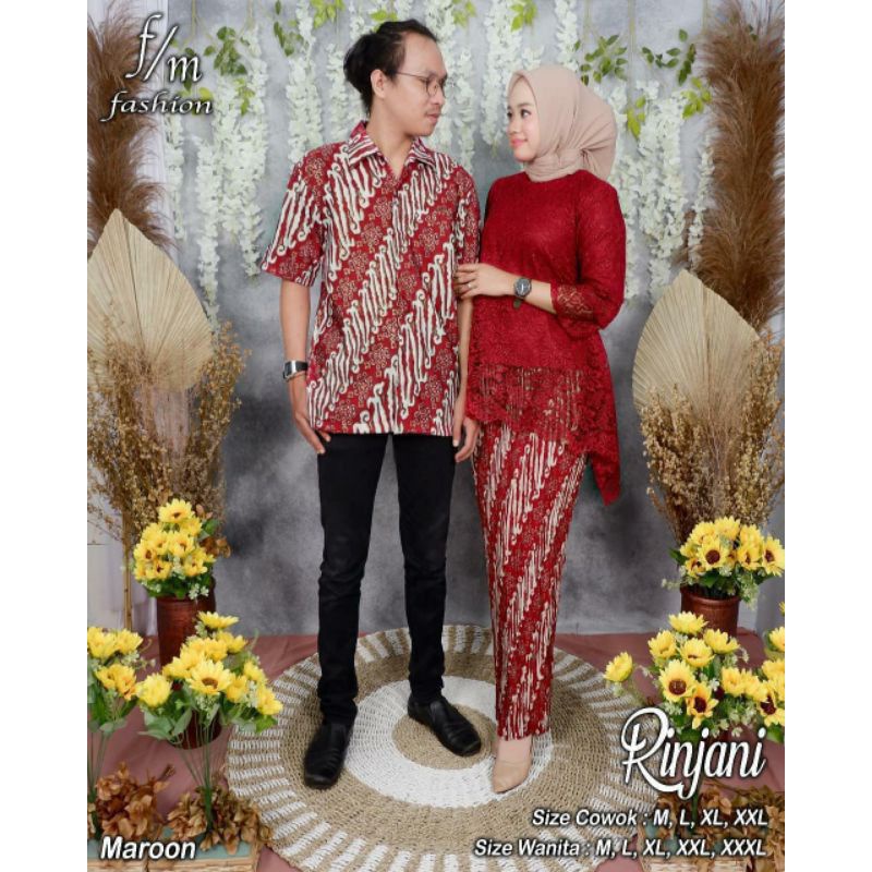 New Set Couple Kebaya Rinjani Jumbo Premium