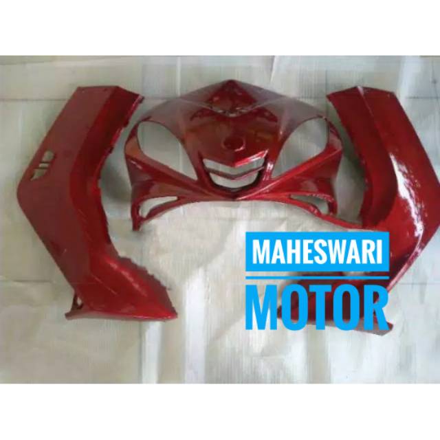 Panel Dasi Tameng Depan dan Sayap Samping Yamaha Jupiter MX Lama Merah dan Biru.