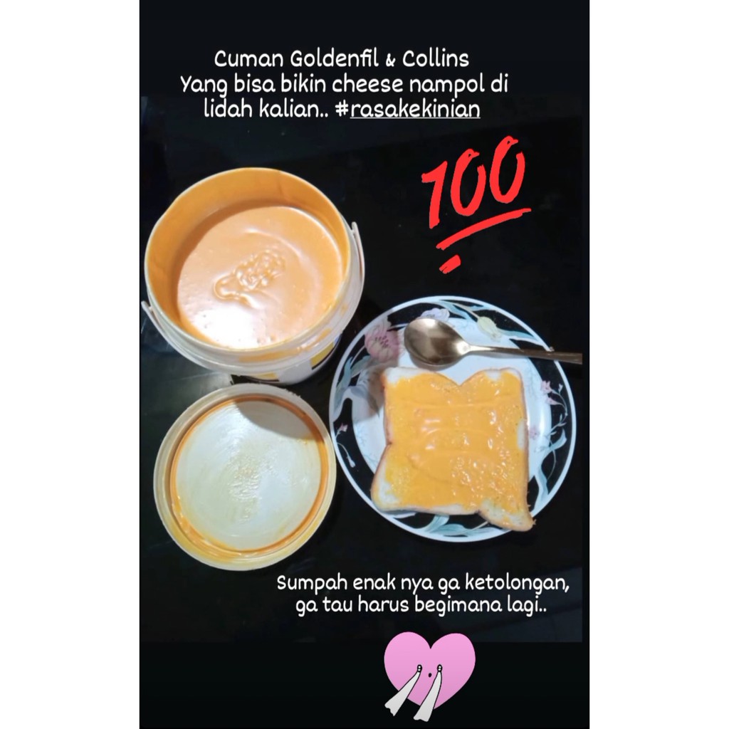 GOLDENFIL Cheese Crunchy 1kg - Selai Keju HALAL 3