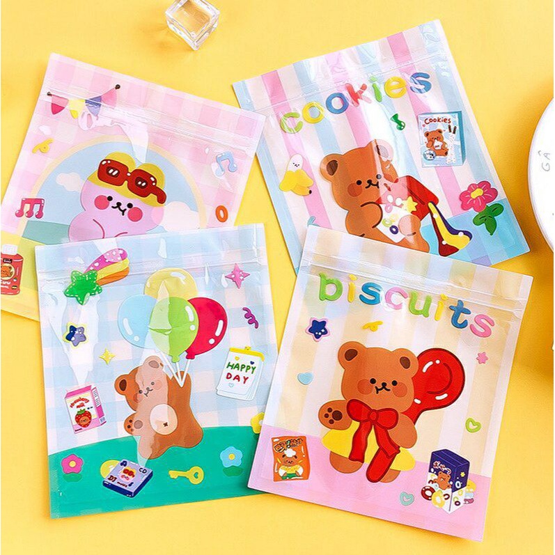 Plastik Bag Motif Kawaii / Plastik Packing Lucu / Plastik Zipper Lucu