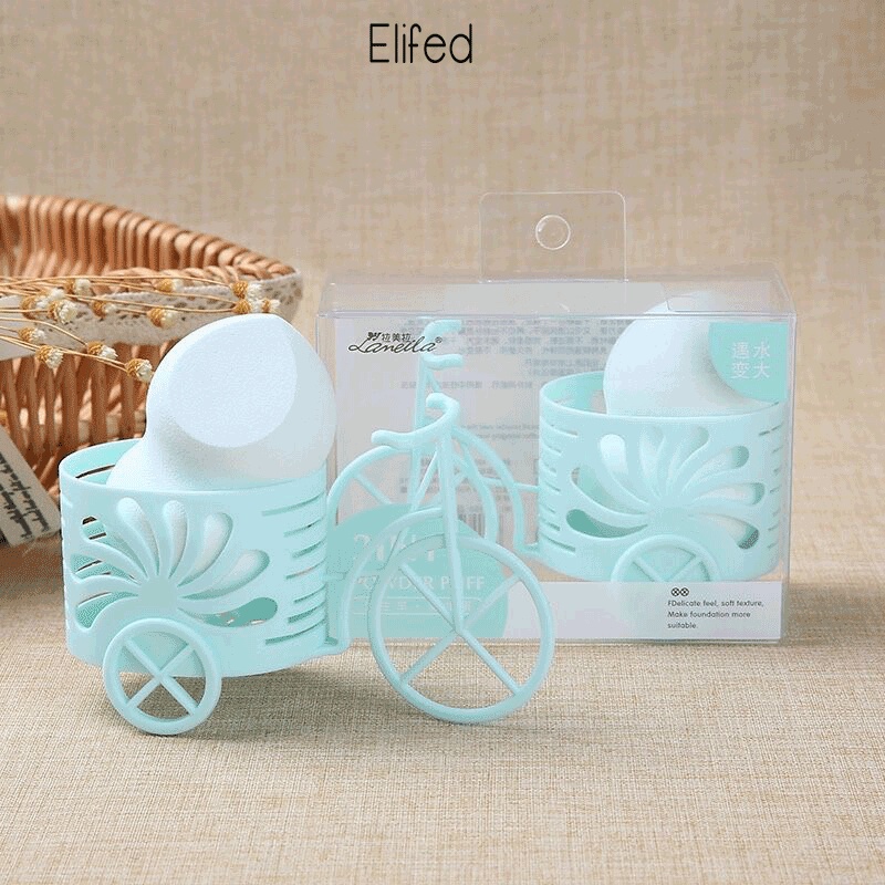 Gourd puff set soaking water soft Q elastic beauty egg storage rack princess car wet and dry