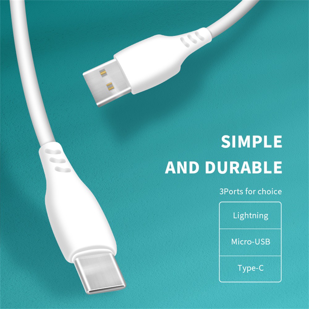 Kivee Kabel Data Android Type C USB 2.1A Fast Charging Samsung Xiaomi Vivo Oppo Sony 2m