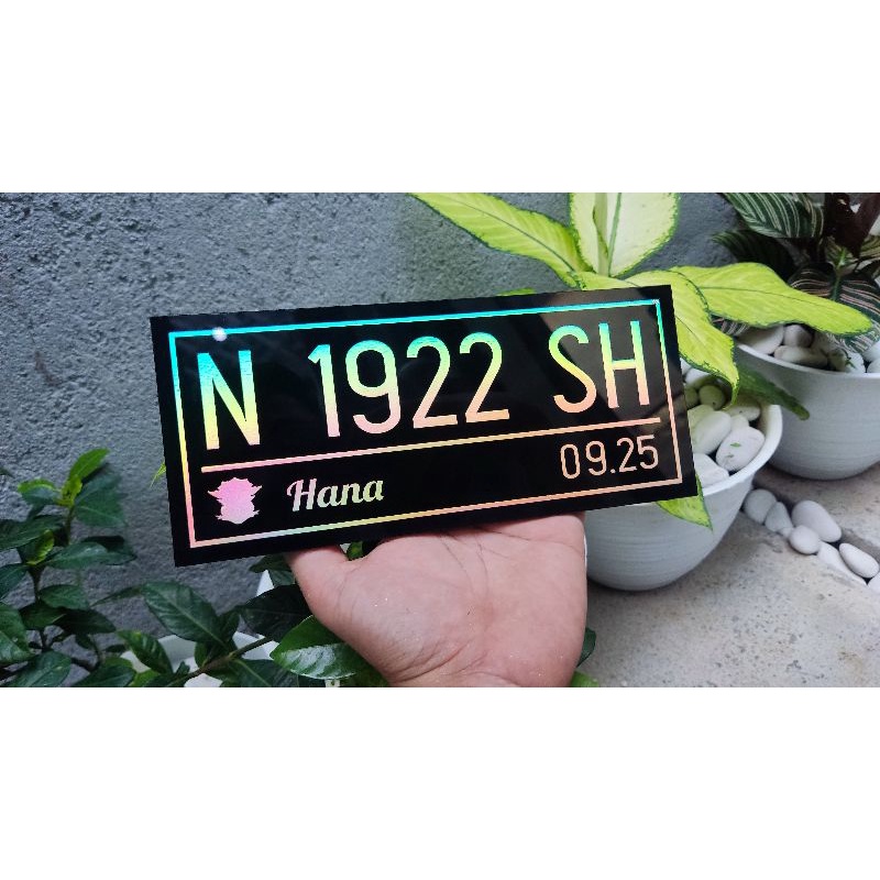 Plat Motor Custom model hologram / Plat Nomor Akrilik Plat Motor Custom Model Kekinian