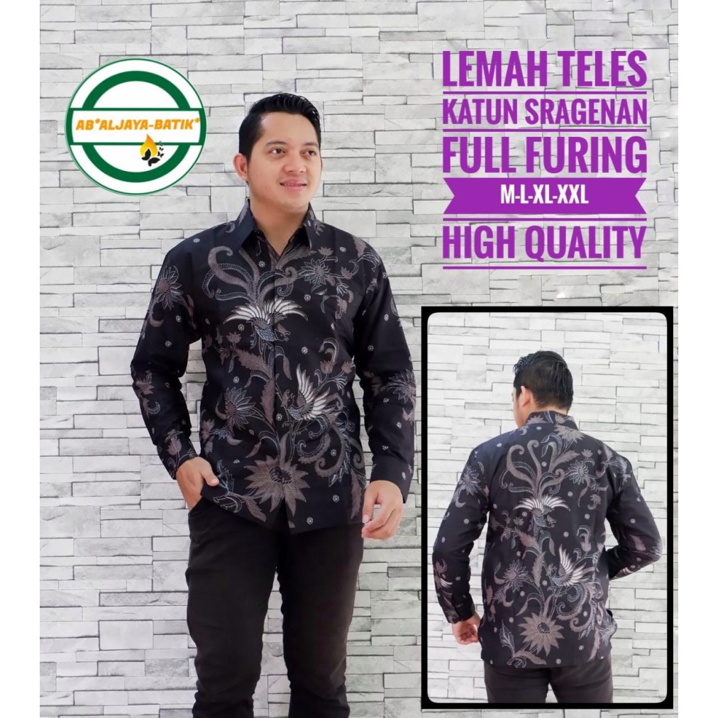 Lemah Teles Kemeja Batik Pria Pendek Full Furing by Aljaya Batik