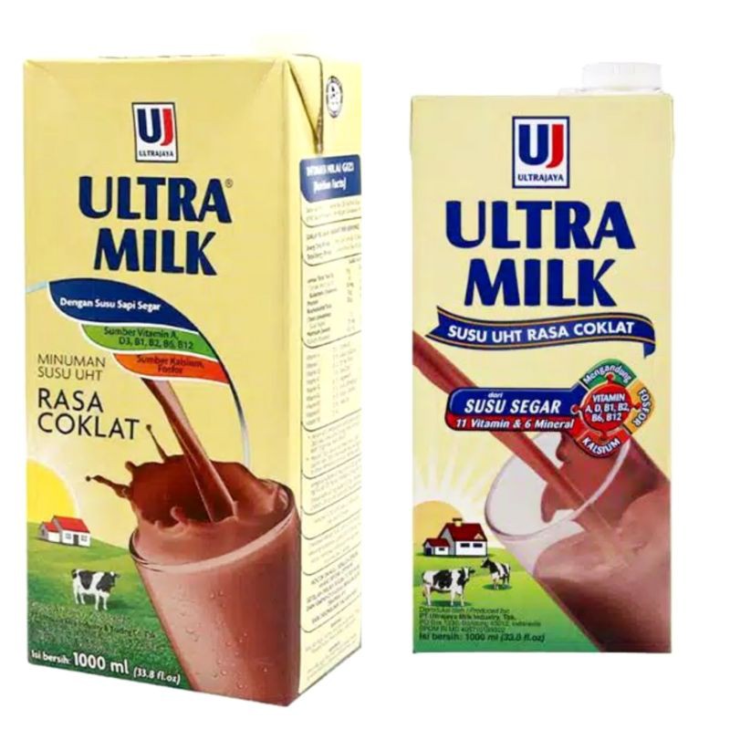 

Ultra Milk Cokelat Susu UHT 1Liter {1000ml}