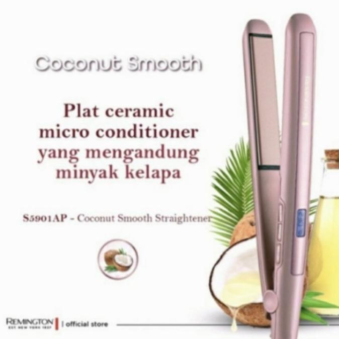 Remington Coconut Smooth Straightener S5901-Ap /Catokan Pelurus Rambut 77Fs0Nprlm