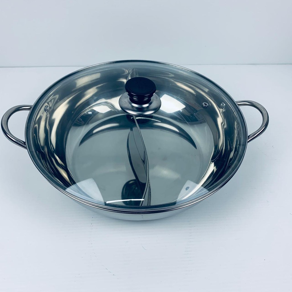 SHABU-SHABU HOT POT WONDERFUL SEKAT BAGI 2 ( 32CM ) STAINLESS