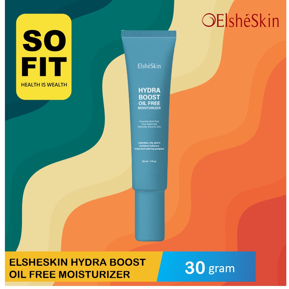 ElsheSkin Hydra Boost Oil Free Moisturizer - 30ml Ceramide (8 Jam Kurangi Minyak Berlebih) - Skin Barrier Moisturizer