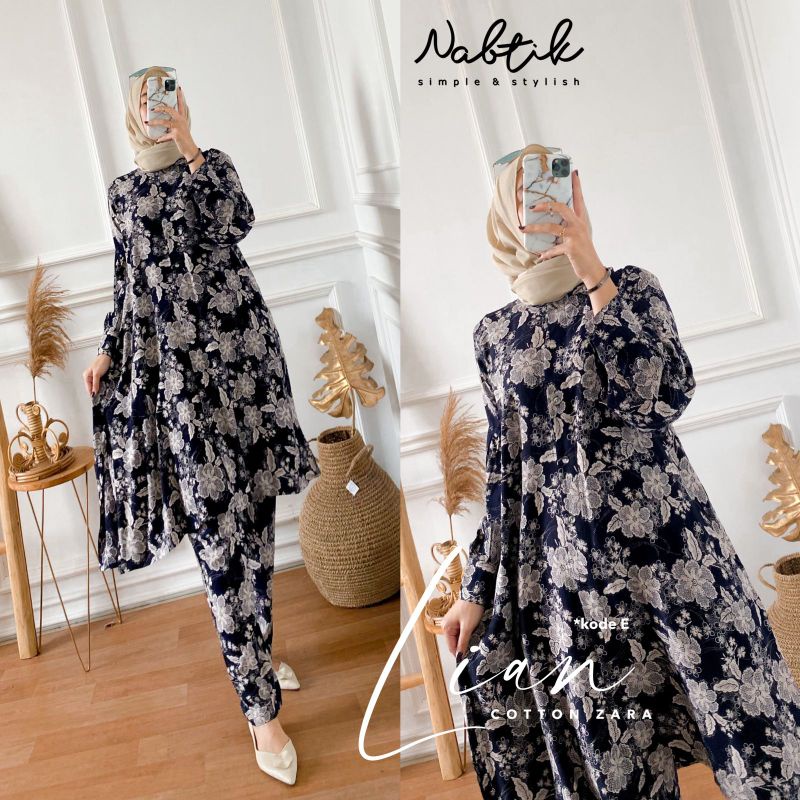 setelan Lian E - H original by nabtik/terlaris terbaru