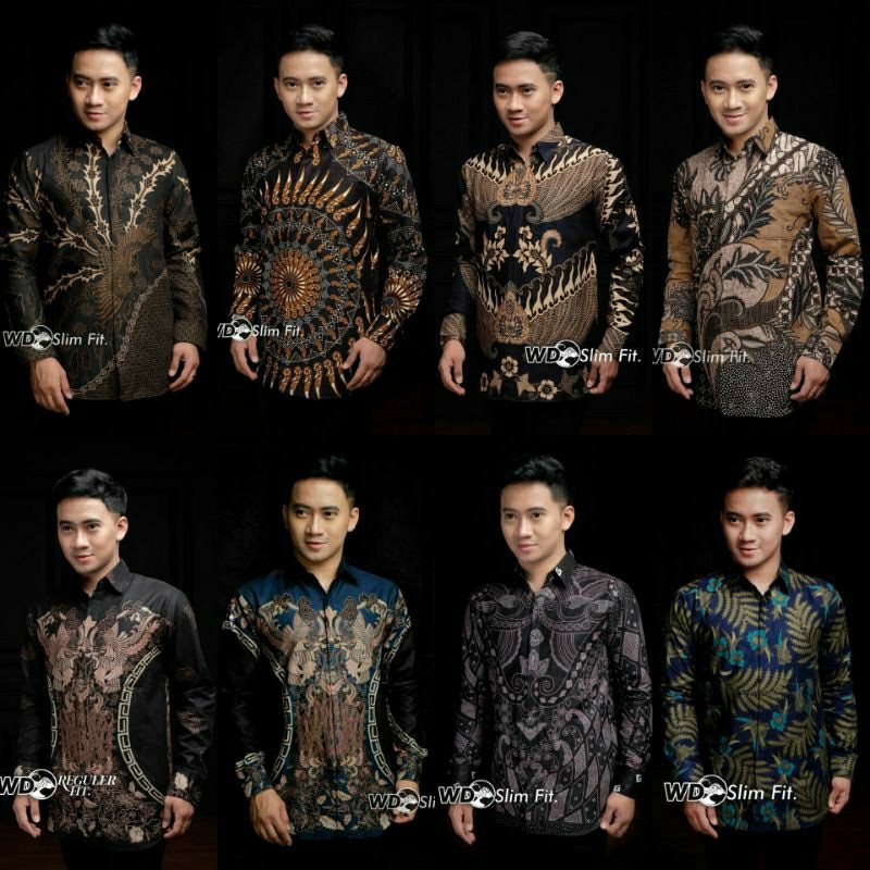 Kemeja Batik Pria Lengan Panjang Murah Seragam M L Xl Xxl
