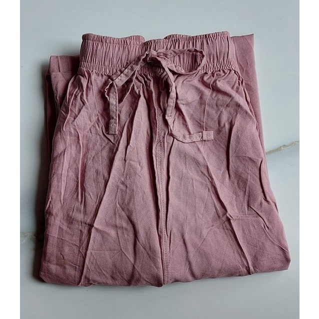 Uniqlo Drape Wide Pants - Kulot Panjang Wanita-PURPLE