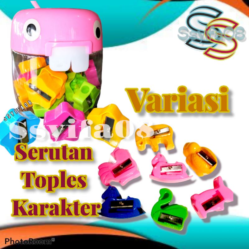 

serutan/Rautan pensil unik per toples isi 24pcs