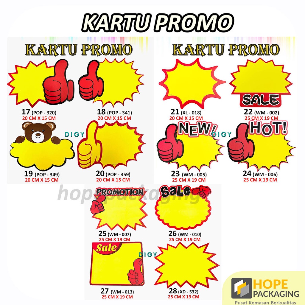 [Per 50 PCS Kartu ] Kertas Penjepit Harga Tulisan Sale SALE / Kertas Harga Promo / Kartu Promosi