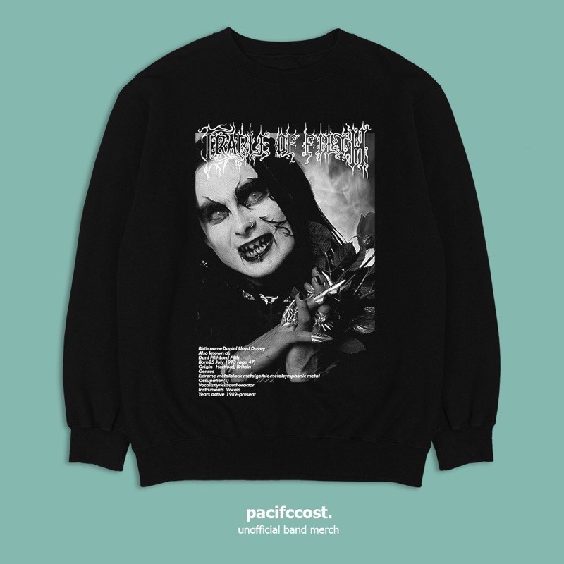 CREWNECK DANI FILTH/ CRADLE OF FILTH SWEATER MUSIK / COD / SWEATER METAL / VINTAGE