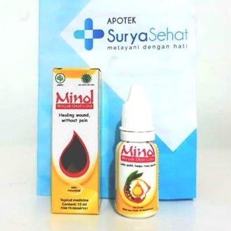 MINOL (1 Botol@ 15 ml) Minyak Luka Tidak Perih biasanya untuk anak-anak