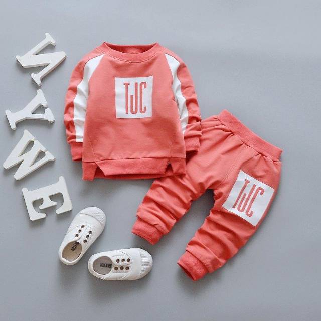 Baju Anak Setelan Anak Perempuan Laki laki Celana Panjang Lengan Panjang Set Training TJC