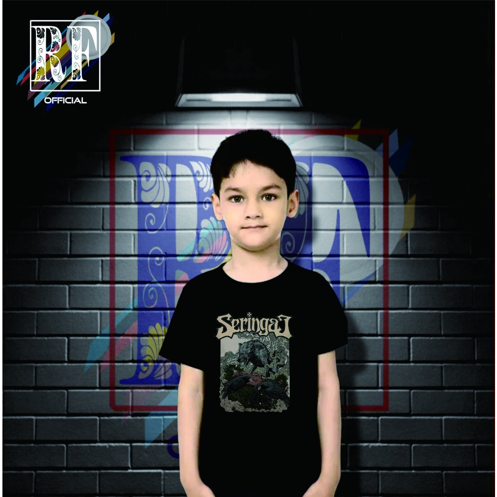 Kaos baju anak SERINGAI band t-shirt band metal musik rock kaos band oversize lokal t-shirt hitam ba