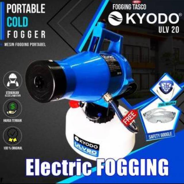 Mesin Fogging Listrik Kyodo ULV 20/ Alat Uap Mobil Indoor Ruangan/ Alat Semprot Disinfektan Hama Dll
