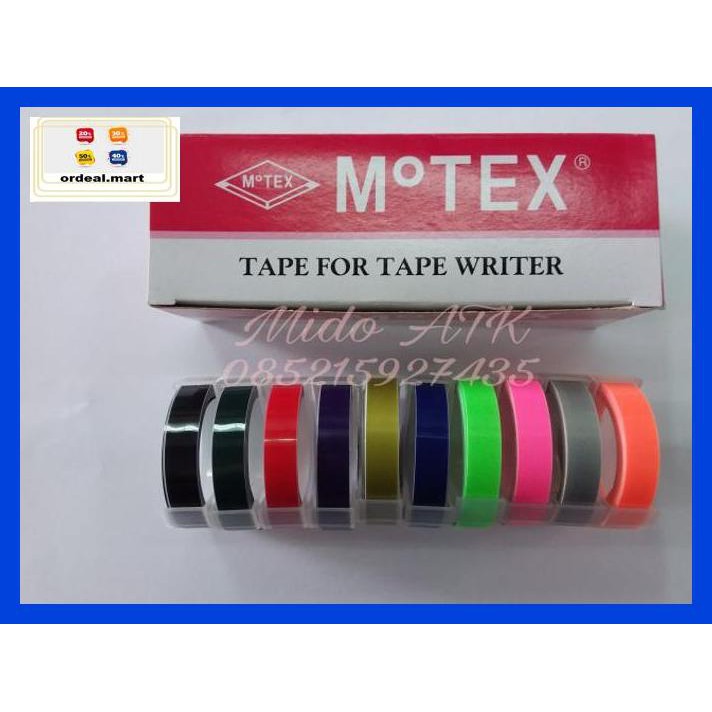 

6Rtiut7- Label Emboss Dymo Motex - Biru 5Ea5W5-