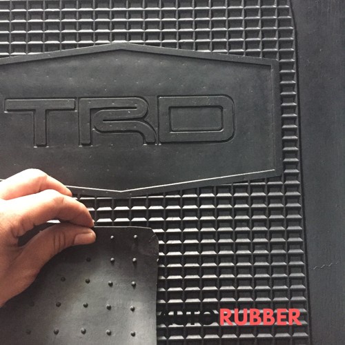 Karpet Mobil Universal TRD JUMBO Car Mat Karet Tebal Keset Lantai Anti Slip - Karpet TRD JUMBO Alas Kaki Karet Universal Hitam BIASA