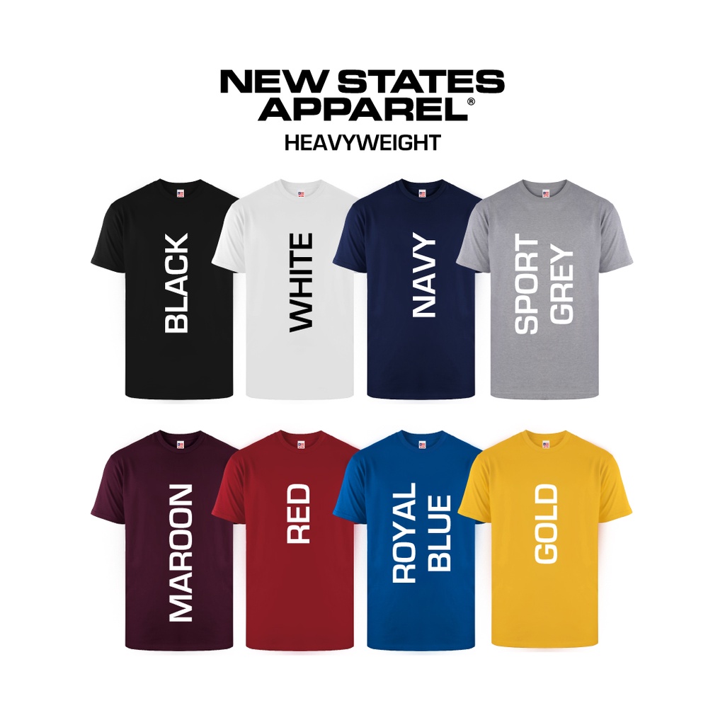 Kaos Polos New States Apparel 5400 Heavyweight Cotton Combed 20s Bahan Adem dan Kokoh