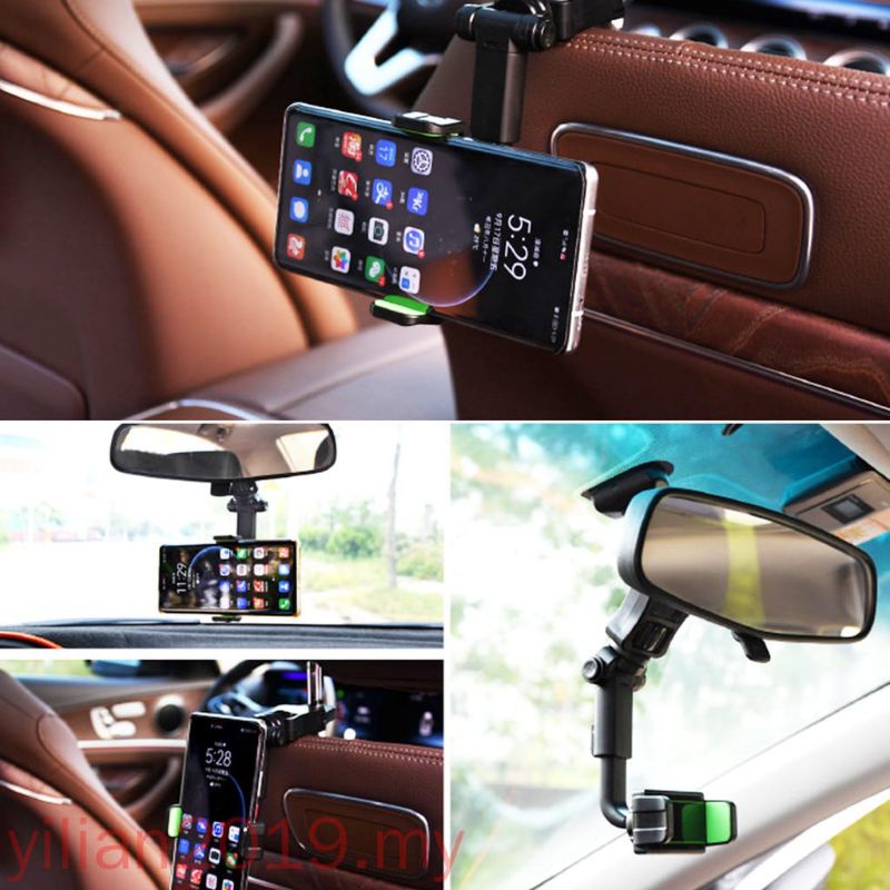 Universal Multifunction Rearview Mirror Phone Holder GPS Navigation Bracket  jkt