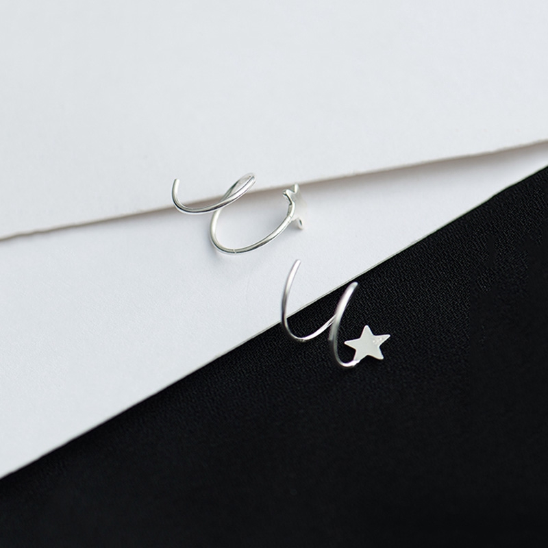 Exquisite Bright Anting Stud Earrings Anting Mini Kecil Pentagram Bintang Membungkuk Perhiasan Earring CANDY JEWELRY