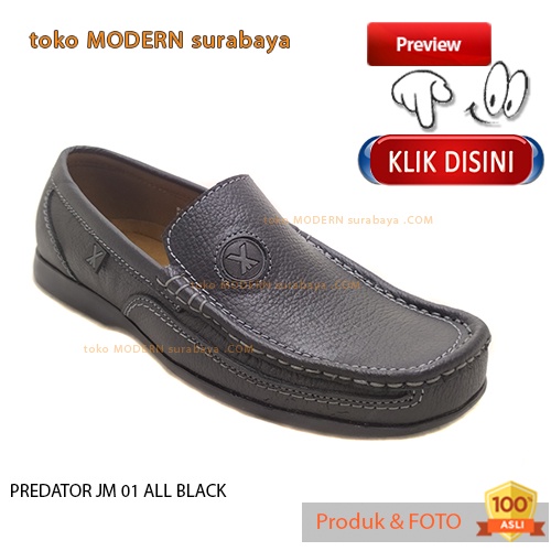 Sepatu pria sekolah kerja casual slip on kulit loafers PREDATOR JM 01