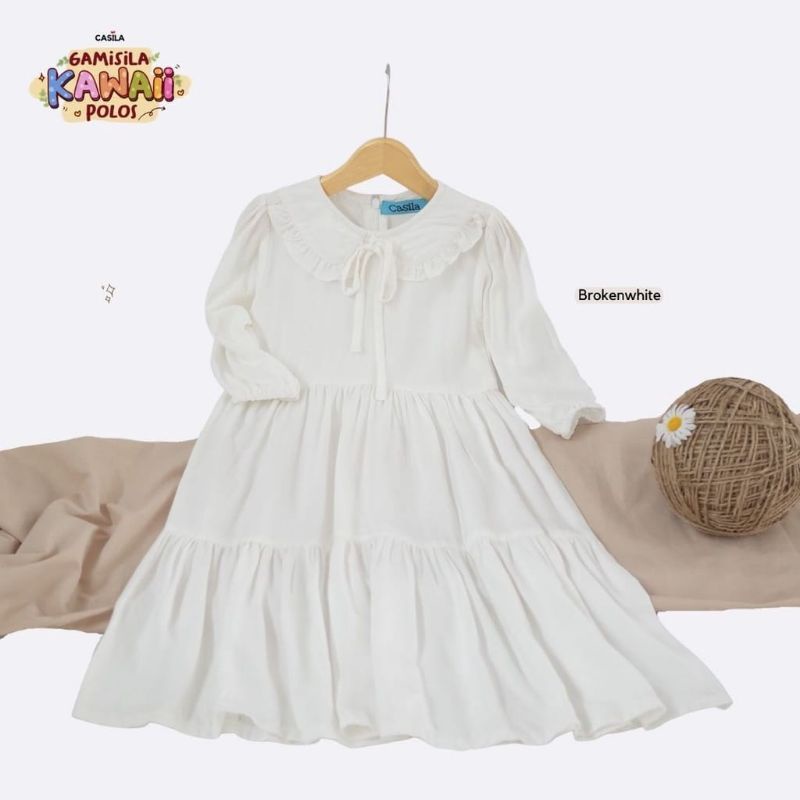 original gamis anak midi polos 1-12 tahun