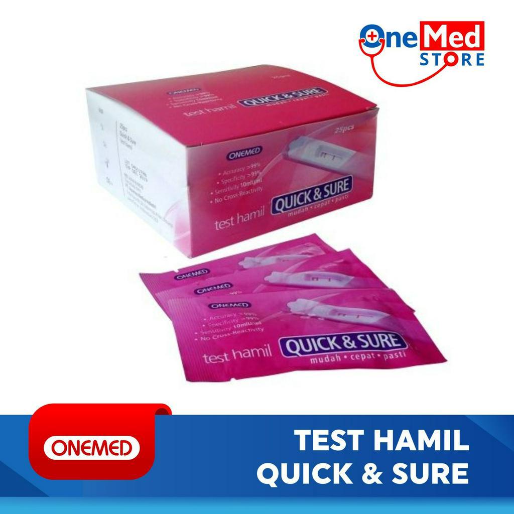 Tes Hamil Quick&amp;Sure OneMed box isi 25pcs