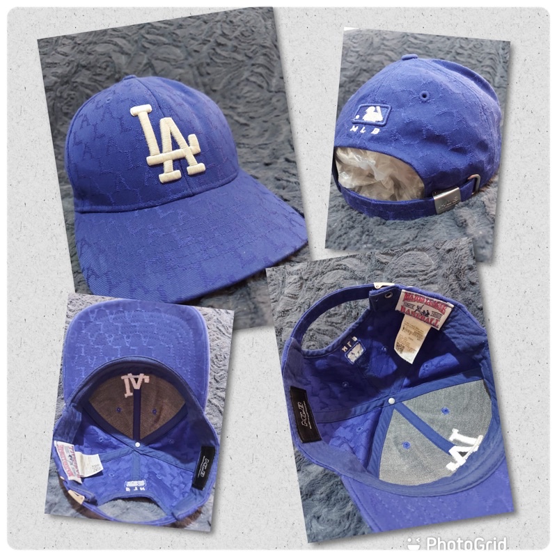 TOPI LA MLB MONOGRAM BIRU