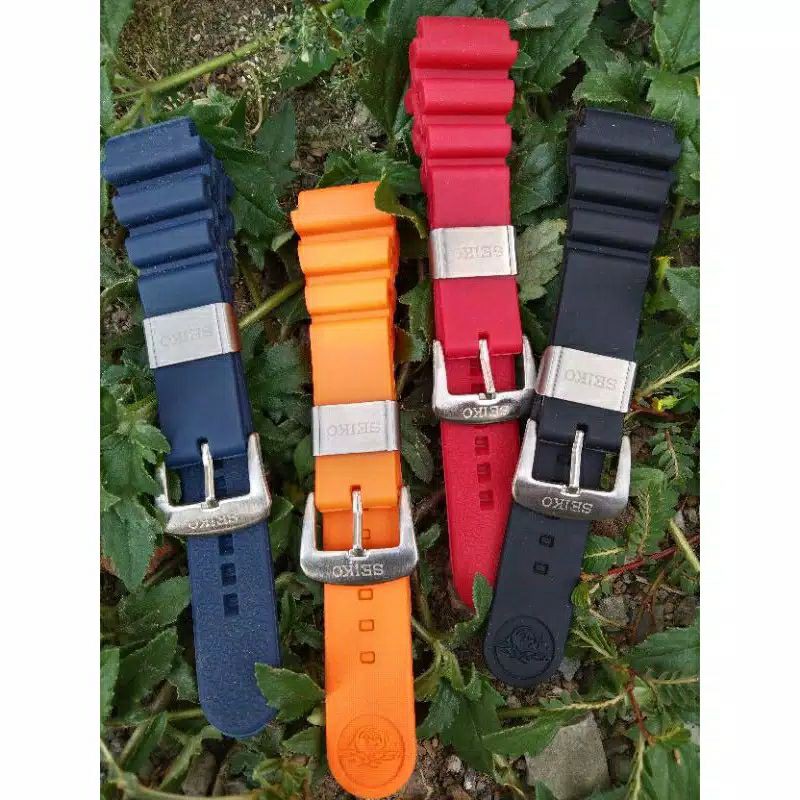 Strap Tali Jam Tangan Rubber Seiko Diver Prospex Turtle 22MM, Rubber Strap Seiko
