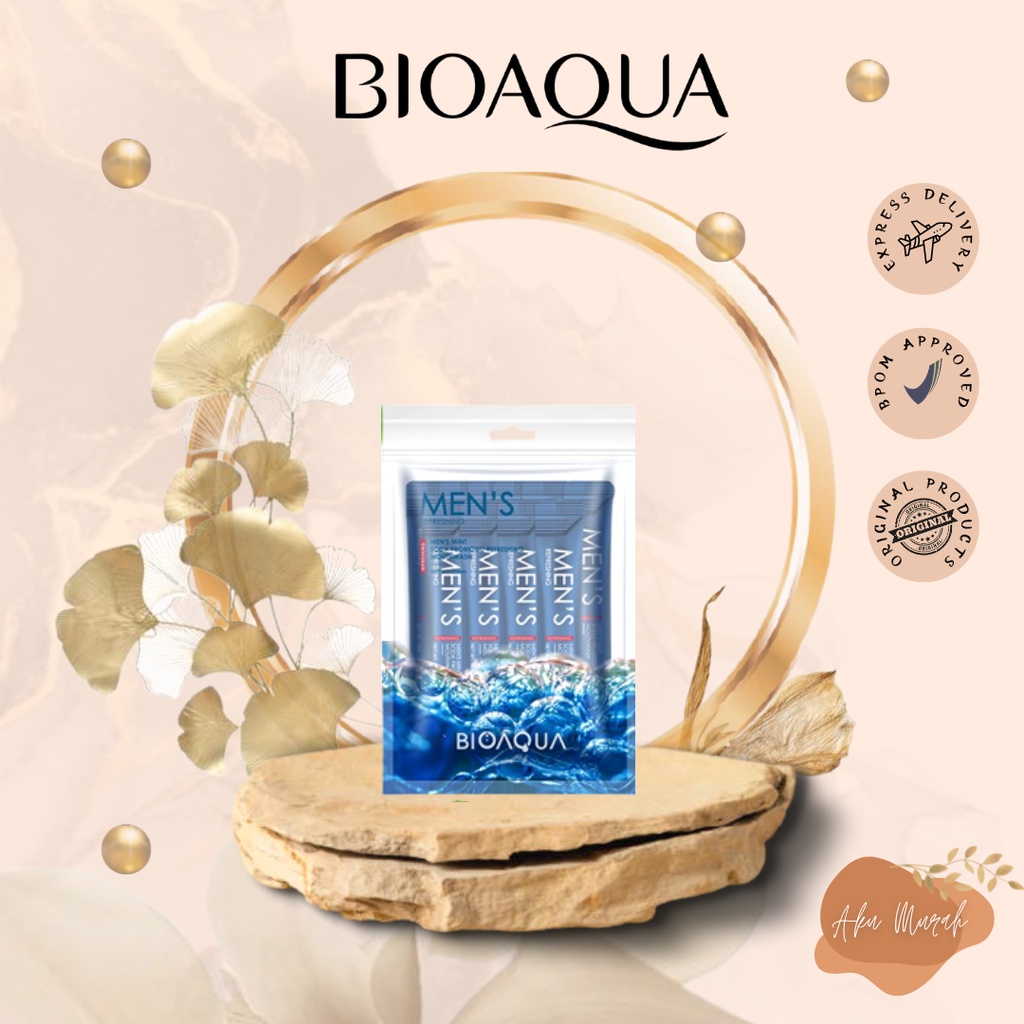 ✨ AKU MURAH ✨ Bioaqua Refreshing Mouthwash MEN'S REFRESHING 13ml - SACHET