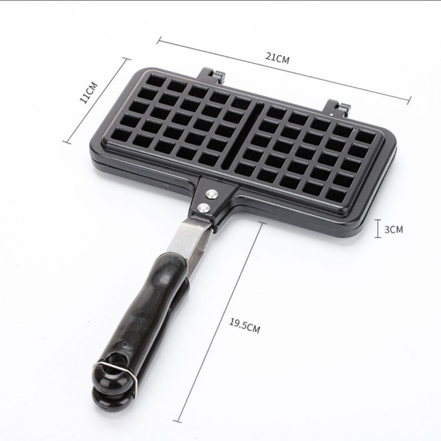 WAFFLE MAKER Cetakan Waffle Picasso Manual kompor Gas- Double Waffle