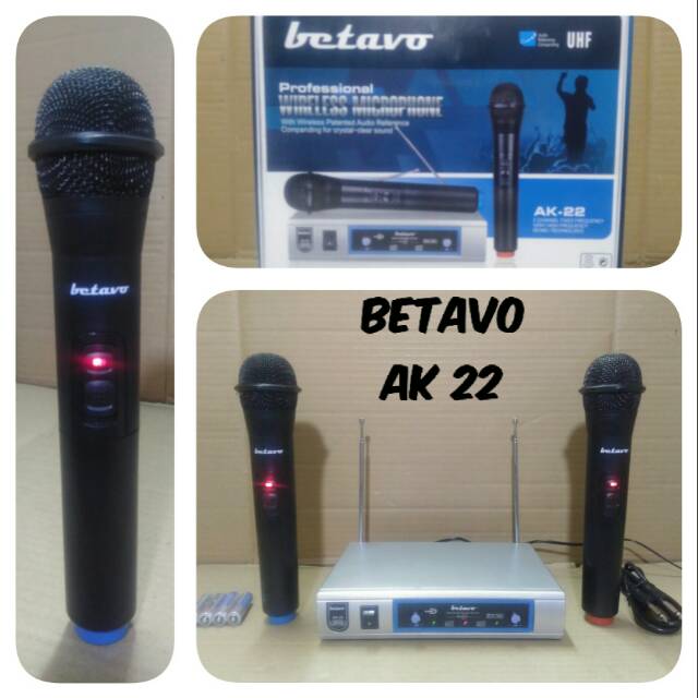 MIC WIRELESS BETAVO AK 22 PROFESIONAL MICROPHONE HANDLE