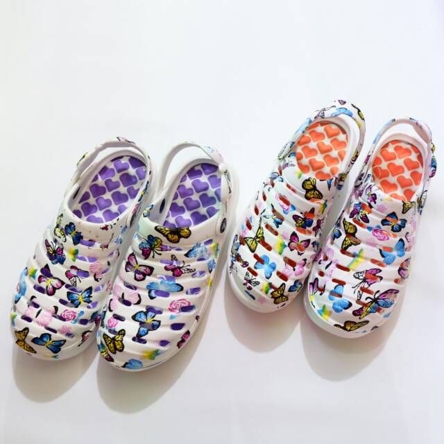 Sandal Karet Baim Wanita Motif Kupu Kupu Size 35-40